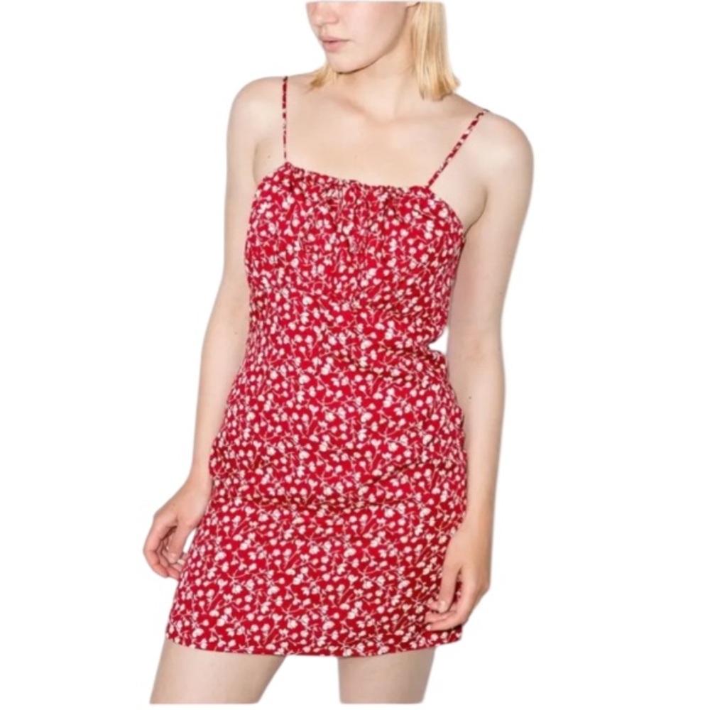 NWOT Reformation Abbott Floral Minidress Red Size 10